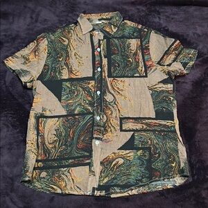 Abstract Button Down